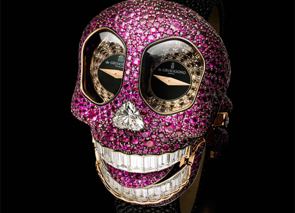 de GRISOGONO 全新Crazy Skull骷髏頭珠寶腕表 寶石表 骷髏頭 Crazy Skull de GRISOGONO 新表預覽  第1張
