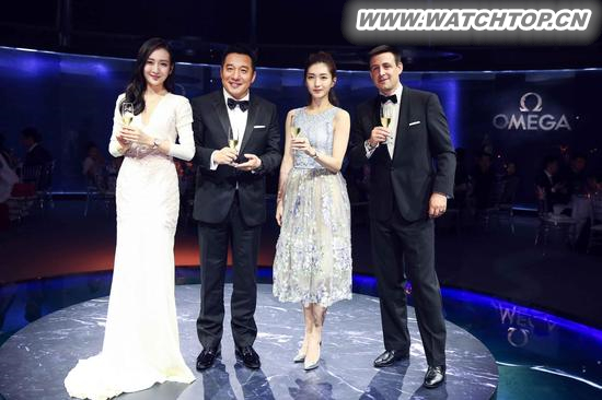 王鷗江疏影攜手出席歐米茄海馬系列新品發(fā)布